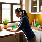 **Prompt 1: Daily Spontaneous Movement Integration**
    "A vibrant scene depicting people seamlessly incorporating spontaneous movement into their daily lives. An office worker subtly stretches at their standing desk during a break, a person paces calmly while talking on a phone call at home, and someone playfully sways to music while performing household chores like washing dishes in a sunlit kitchen. Emphasize natural, effortless motion, a sense of well-being, and a modern, active lifestyle. Realistic, bright and inviting atmosphere."