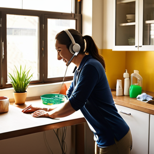**Prompt 1: Daily Spontaneous Movement Integration**
    "A vibrant scene depicting people seamlessly incorporating spontaneous movement into their daily lives. An office worker subtly stretches at their standing desk during a break, a person paces calmly while talking on a phone call at home, and someone playfully sways to music while performing household chores like washing dishes in a sunlit kitchen. Emphasize natural, effortless motion, a sense of well-being, and a modern, active lifestyle. Realistic, bright and inviting atmosphere."